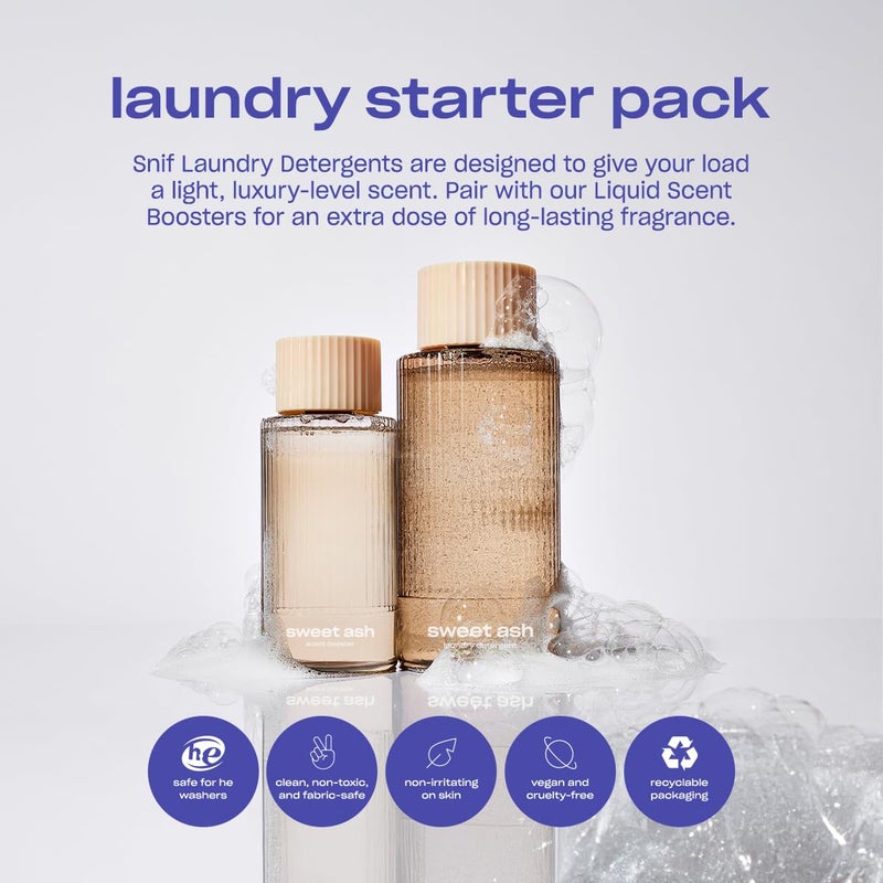 Snif Sweet Ash Laundry Detergent, Low Key Sweet and Earthy Scent, 32 Loads, Non-Irritating to Skin, Clean, Non-Toxic, Vegan, Cruelty Free, 16oz - Image 5
